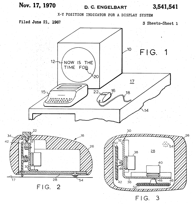 1970年にはじめて取得された『マウス』の米国特許権